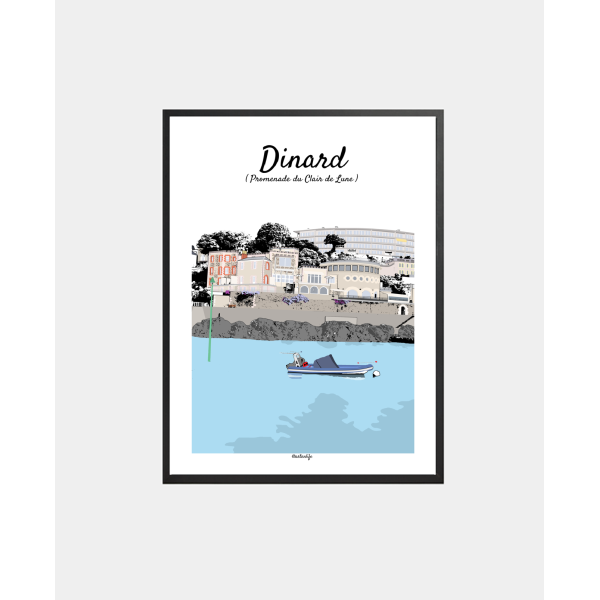 Affiche Dinard "Promenade du Clair de Lune"