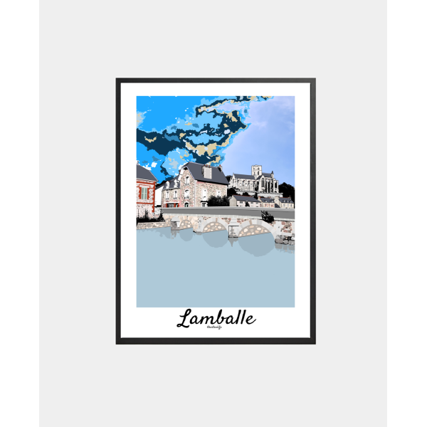 Affiche Lamballe "Pont du Bourg Hurel"