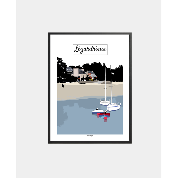 Affiche "Plage" Lézardrieux
