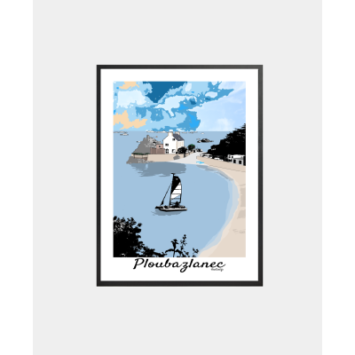Affiche Ploubazlanec "Plage...
