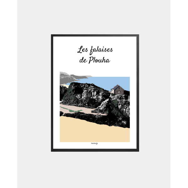 Affiche Plouha "Falaises de Plouha"