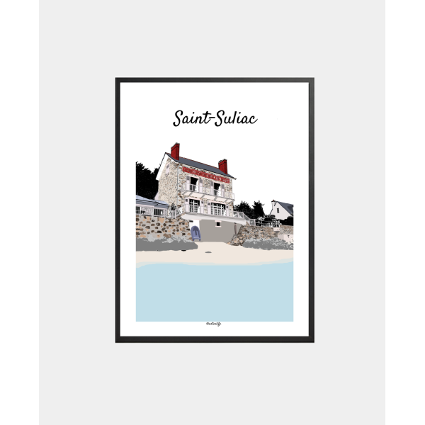 Affiche Saint-Suliac "La Grande-Plage"