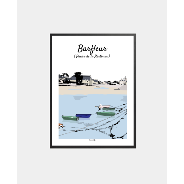 Affiche Phare de la Bretonne (Barfleur, Cotentin)
