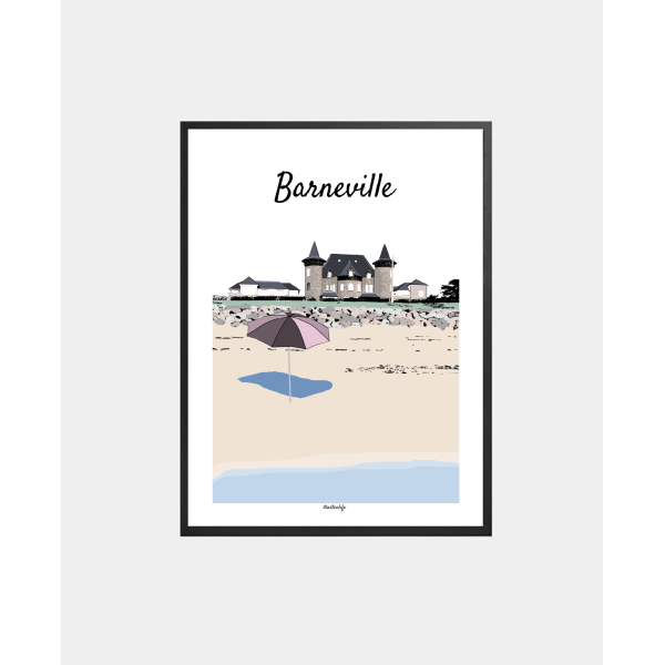 copy of Affiche Plage de La Potinière (Barneville-Carteret, Côte des Isles)