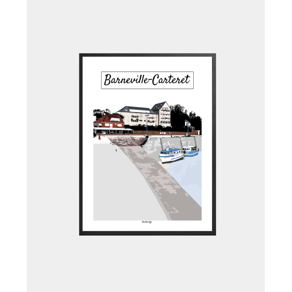 copy of Affiche Plage de La Potinière (Barneville-Carteret, Côte des Isles)