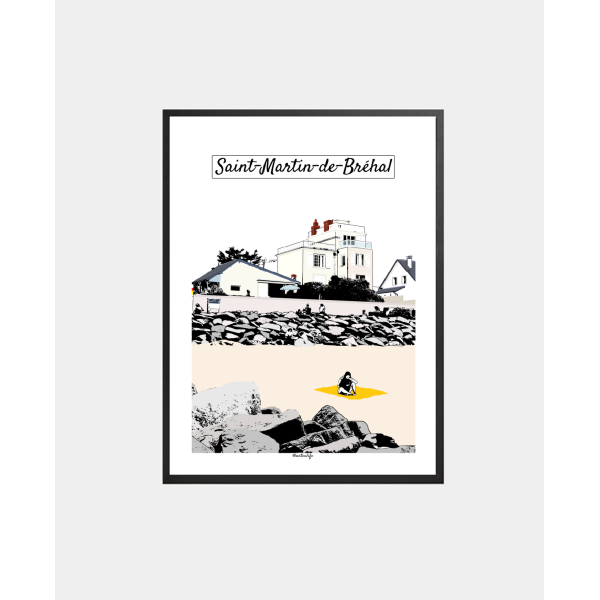 Affiche Grande-Plage (Saint-Martin-de-Bréhal, Normandie)