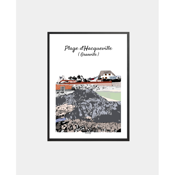 copy of Affiche Plage Saint-Nicolas (Granville/Saint-Pair-sur-Mer, Manche)
