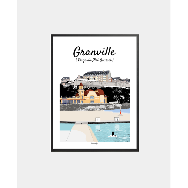 copy of Affiche Plage Saint-Nicolas (Granville/Saint-Pair-sur-Mer, Manche)