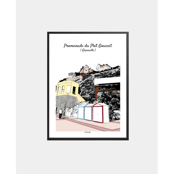copy of Affiche Plage Saint-Nicolas (Granville/Saint-Pair-sur-Mer, Manche)