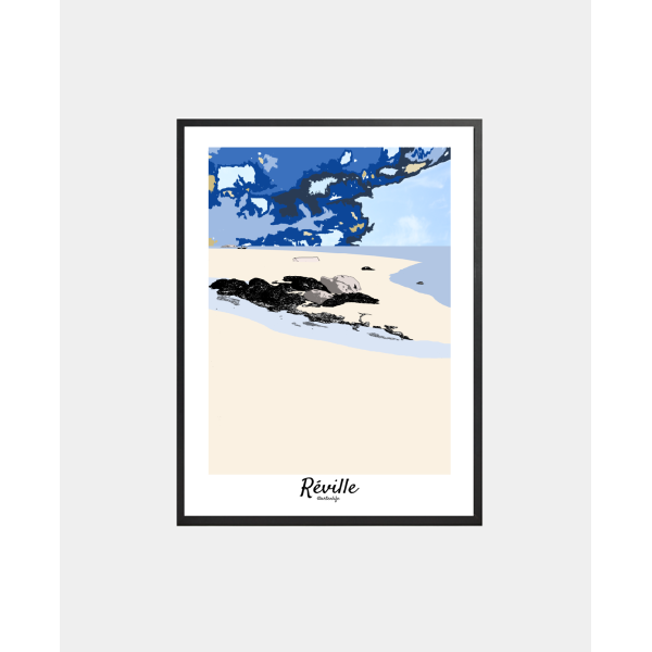copy of Affiche Plage de La Potinière (Barneville-Carteret, Côte des Isles)