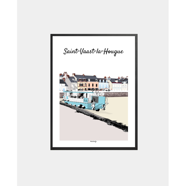 copy of Affiche Plage de La Potinière (Barneville-Carteret, Côte des Isles)