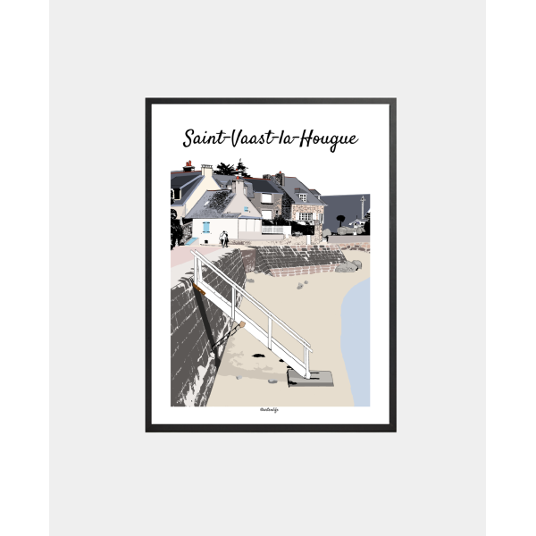 copy of Affiche Plage de La Potinière (Barneville-Carteret, Côte des Isles)