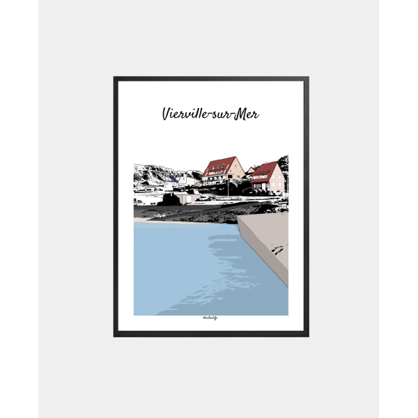 copy of Affiche Plage de La Potinière (Barneville-Carteret, Côte des Isles)