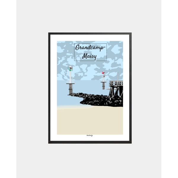 copy of Affiche Plage de La Potinière (Barneville-Carteret, Côte des Isles)