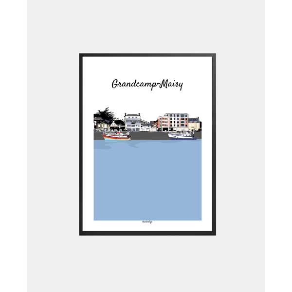 copy of Affiche Plage de La Potinière (Barneville-Carteret, Côte des Isles)