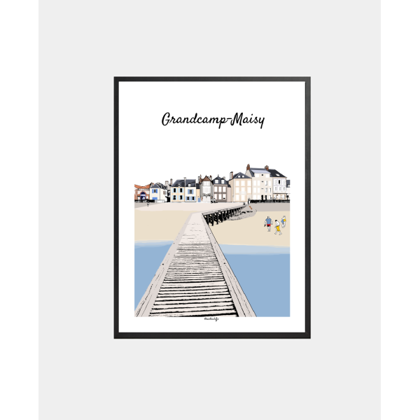 Affiche Promenade Bord de Mer (Grandcamp-Maisy)