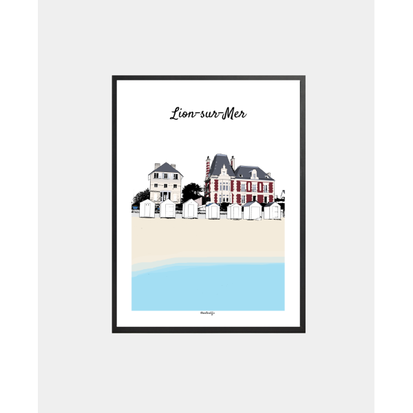 copy of Affiche Plage de La Potinière (Barneville-Carteret, Côte des Isles)