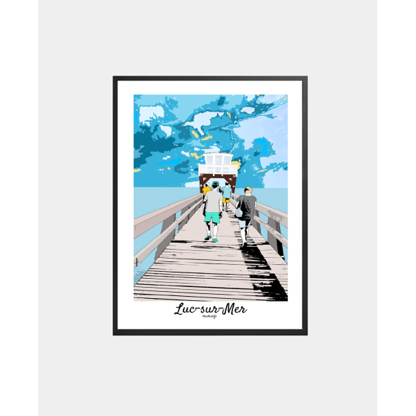 copy of Affiche Plage de La Potinière (Barneville-Carteret, Côte des Isles)