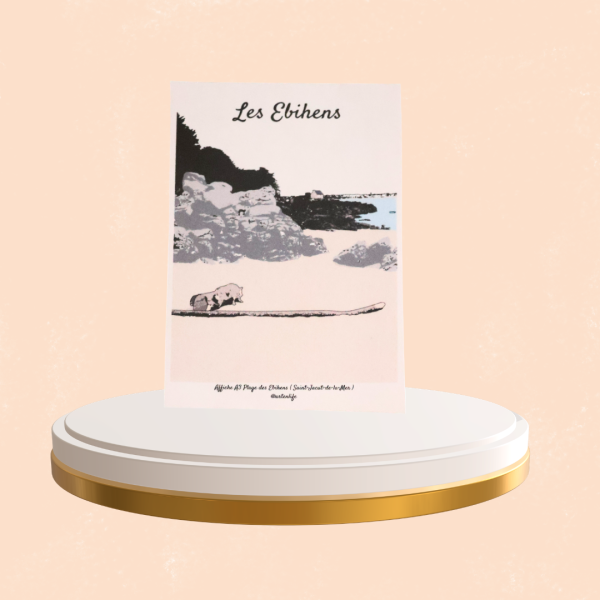 Sticker Archipel des Ebihens "La Plage et la Maisonnette"