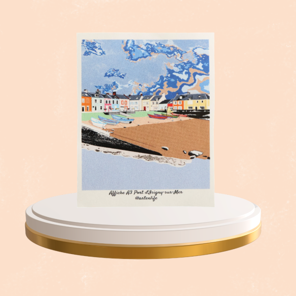 copy of Affiche Plage de La Potinière (Barneville-Carteret, Côte des Isles)