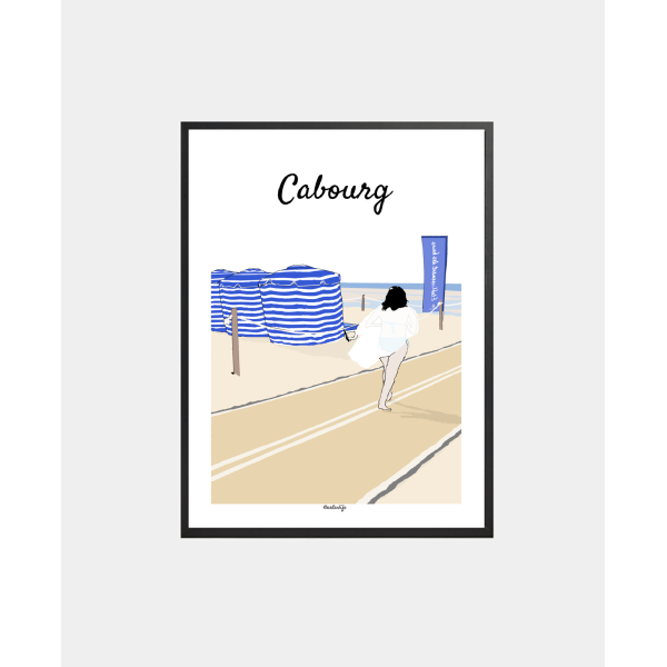 copy of Affiche Promenade Villas Bord de mer (Cabourg, Côte fleurie)