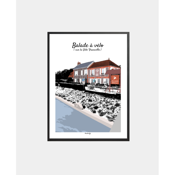 copy of Affiche Promenade Villas Bord de mer (Cabourg, Côte fleurie)