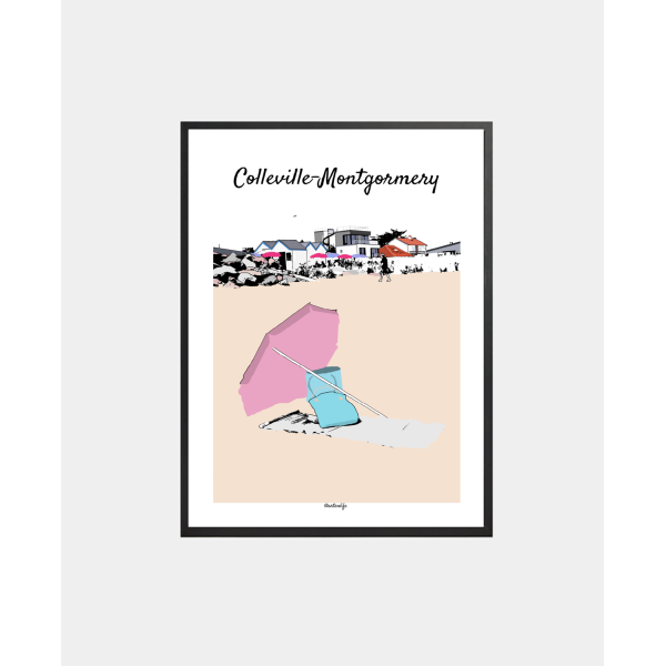copy of Affiche Promenade Villas Bord de mer (Cabourg, Côte fleurie)