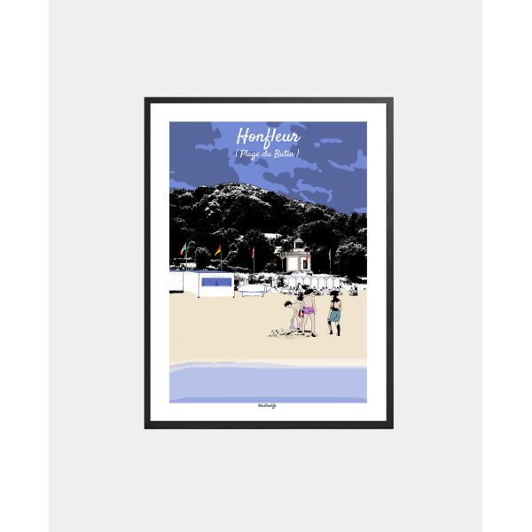 copy of Affiche Plage de La Potinière (Barneville-Carteret, Côte des Isles)