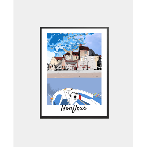 copy of Affiche Plage de La Potinière (Barneville-Carteret, Côte des Isles)