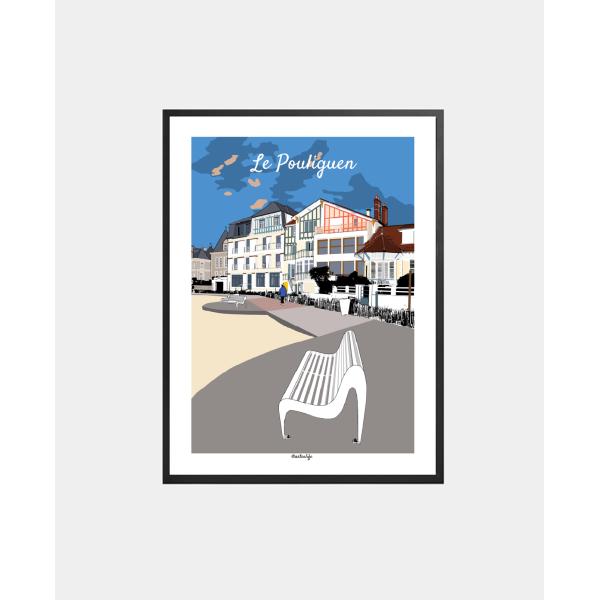 Affiche Promenade du Nau (Le Pouliguen, Côte d'Amour)