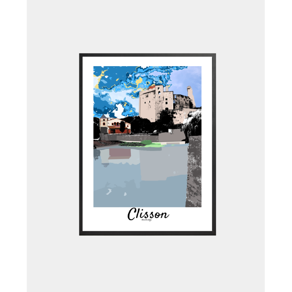 Affiche La Sèvre nantaise & le Château (Clisson, Normandie)