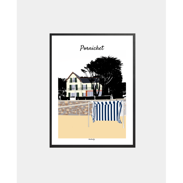Affiche Plage des Libraires (Pornichet, Presqu'île de Guérande)
