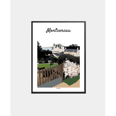 Affiche Vue sur la Loire &...