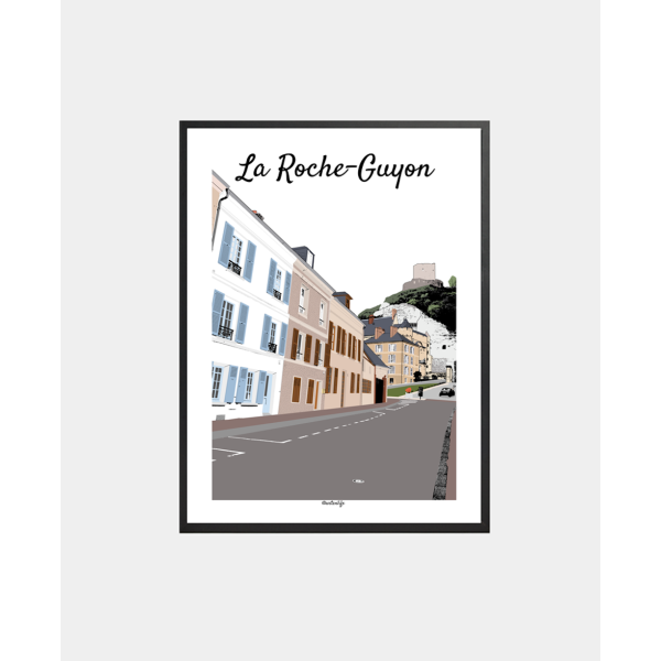 Affiche Château & Donjon (La Roche-Guyon, Bord de Seine)