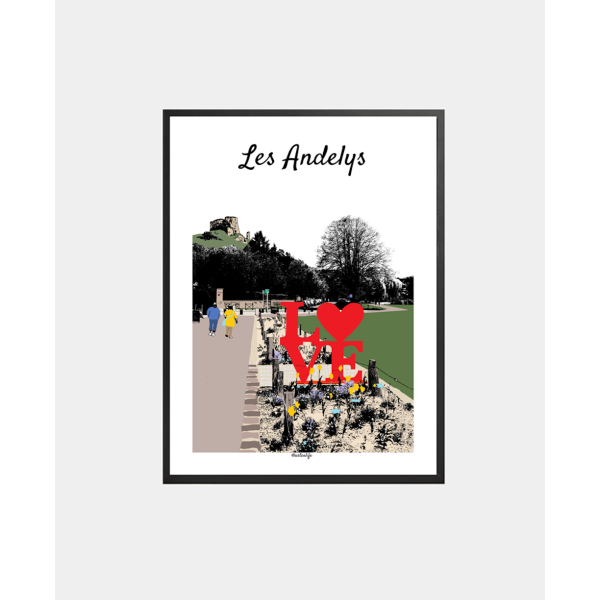 Affiche Promenade Bord de Seine (Les Andelys, Seine Normande, Eure)