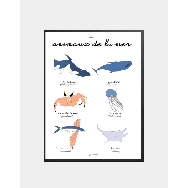 Affiche Les animaux de la mer (Nantes)