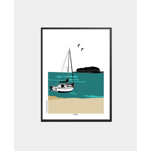 Affiche Le voilier (Locmariaquer, Golfe du Morbihan)