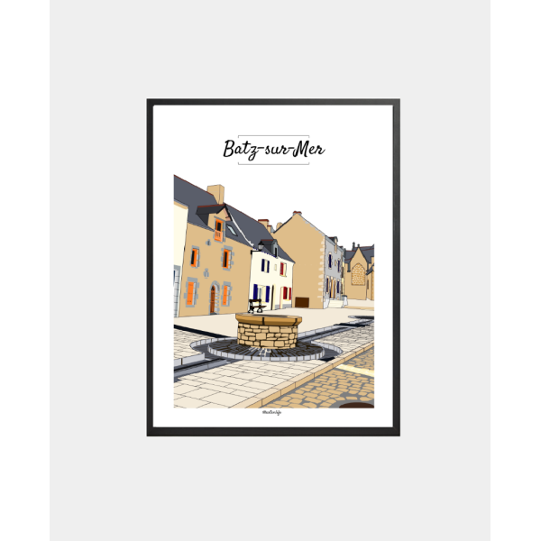 Affiche Bourg de Batz-sur-Mer (Presqu'île de Guérande)