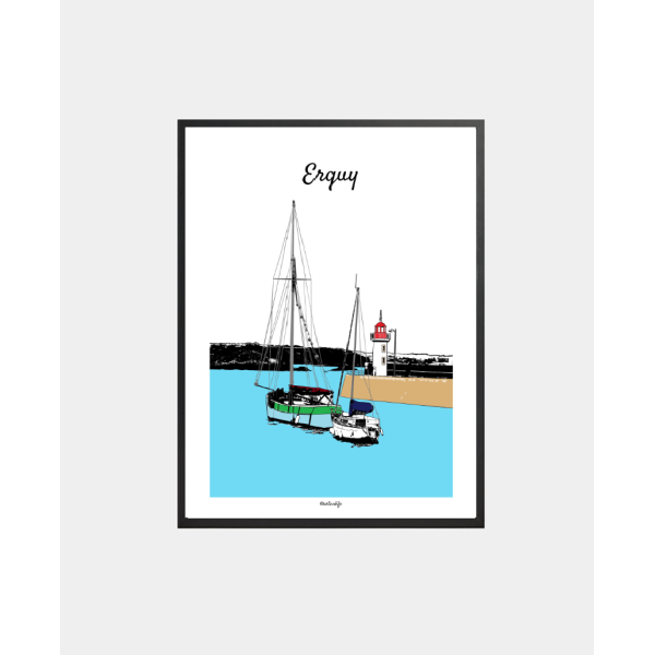 Affiche Port d'Erquy (Côtes d'Armor)