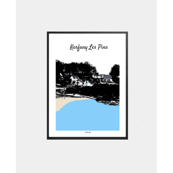 Affiche Plage de Kerfany (Moëlan sur Mer, Finistère)