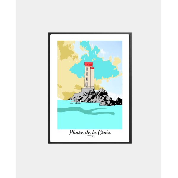 Affiche Phare de la Croix (Ploubazlanec, Côte Goëlo)