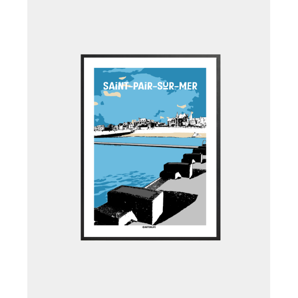 Affiche Piscine de Mer (Saint-Pair-sur-Mer, Manche)