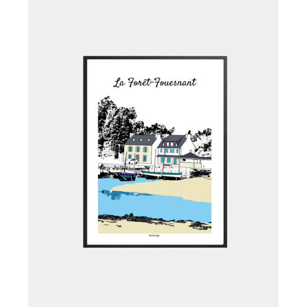 Affiche Cale du Port (La Forêt-Fouesnant, Finistère)