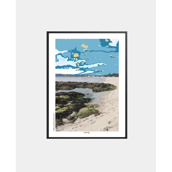 Affiche Plage de Cap-Coz (Fouesnant, Finistère)