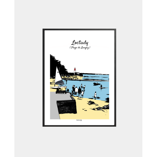 Affiche Plage de Langoz (Loctudy, Finistère)