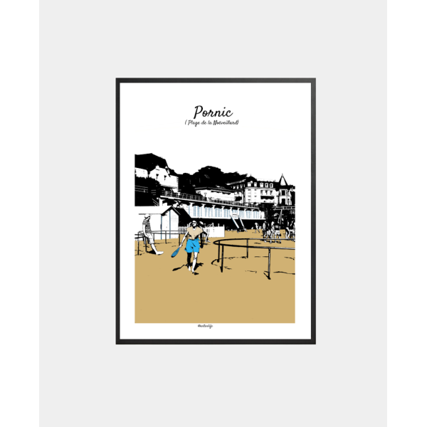 Affiche Plage de Noëveillard (Pornic, Côte de Jade)