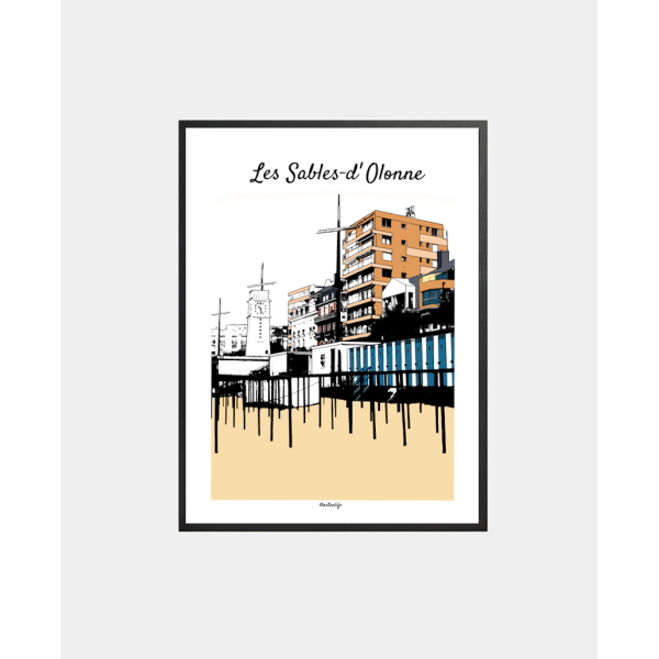 Affiche Grande-Plage (Les Sables d'Olonne, Vendée)