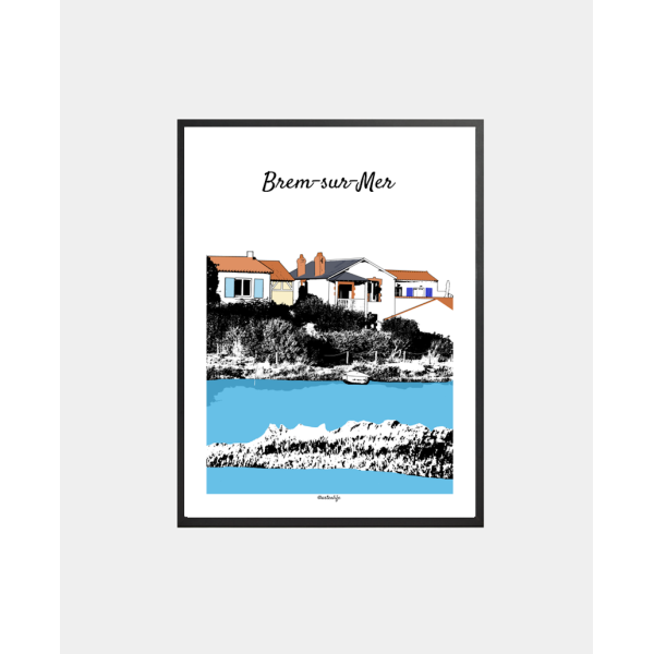 Affiche Village de la Gachère (Brem-sur-Mer, Vendée)