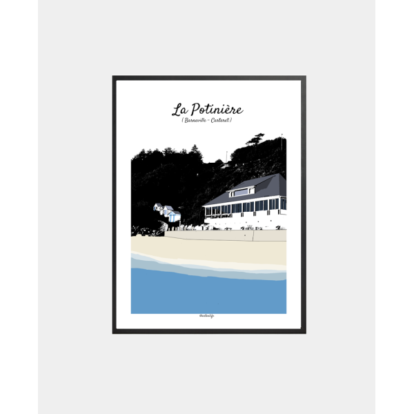 Affiche Plage de La Potinière (Barneville-Carteret, Côte des Isles)