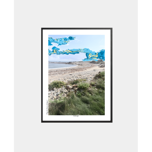 Affiche Plage des Groins (La Hague, Cotentin)